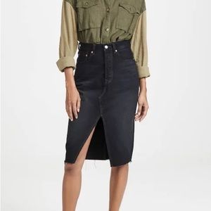 Levi’s Premium Denim Black Midi Skirt